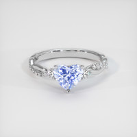 1.63 Ct. Sapphire Ring, 18K White Gold 1