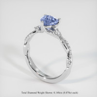 1.63 Ct. Sapphire Ring, 18K White Gold 2