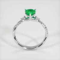 1.01 Ct. Emerald Ring, 18K White Gold 3