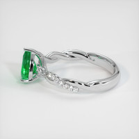 1.01 Ct. Emerald Ring, 18K White Gold 4