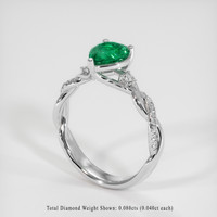 1.15 Ct. Emerald Ring, 18K White Gold 2