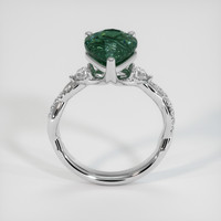 3.27 Ct. Bluish Green Sapphire Ring, 18K White Gold 3