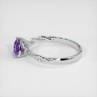 1.18 Ct. Purple Sapphire Ring, 18K White Gold 4