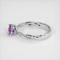 0.61 Ct. Purple Sapphire Ring, 18K White Gold 4