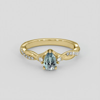 0.54 Ct. Alexandrite Ring, 10K Yellow Gold 1
