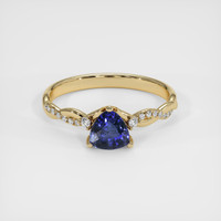 1.08 Ct. Blue Sapphire Ring, 10K Yellow Gold 1