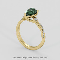 1.77 Ct. Green Sapphire Ring, 10K Yellow Gold 2