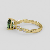 1.57 Ct. Yellowish Green Sapphire Ring, 10K Yellow Gold 4