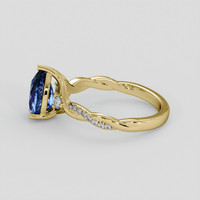 1.48 Ct. Blue Sapphire Ring, 10K Yellow Gold 4