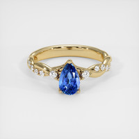 1.44 Ct. Blue Sapphire Ring, 14K Yellow Gold 1