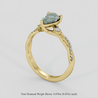1.09 Ct. Alexandrite Ring, 14K Yellow Gold 2