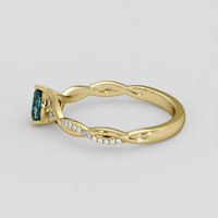 0.32 Ct. Alexandrite Ring, 14K Yellow Gold 4
