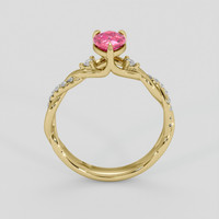 1.08 Ct. Padparadscha Sapphire Ring, 14K Yellow Gold 3