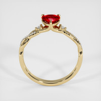 0.81 Ct. Ruby Ring, 14K Yellow Gold 3