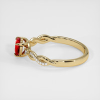 0.81 Ct. Ruby Ring, 14K Yellow Gold 4