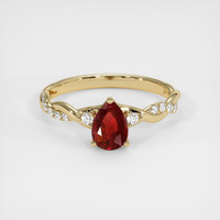 1.01 Ct. Ruby Ring, 14K Yellow Gold 1