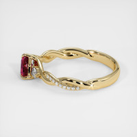 0.51 Ct. Ruby Ring, 14K Yellow Gold 4