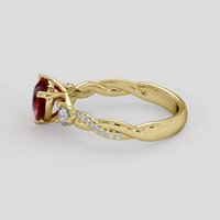 1.65 Ct. Ruby Ring, 14K Yellow Gold 4