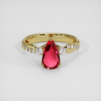1.52 Ct. Ruby Ring, 14K Yellow Gold 1
