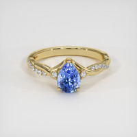 1.34 Ct. Blue Sapphire Ring, 14K Yellow Gold 1