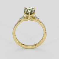 1.26 Ct. Yellowish Green Sapphire Ring, 14K Yellow Gold 3