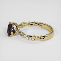 0.90 Ct. Bluish Purple Sapphire Ring, 14K Yellow Gold 4