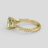 2.11 Ct. Yellowish Green Sapphire Ring, 14K Yellow Gold 4