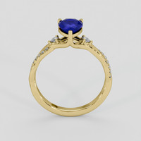 1.50 Ct. Blue Sapphire Ring, 14K Yellow Gold 3
