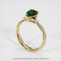 1.41 Ct. Green Sapphire Ring, 14K Yellow Gold 2