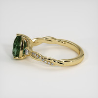 2.04 Ct. Green Sapphire Ring, 14K Yellow Gold 4