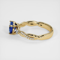 1.04 Ct. Blue Sapphire Ring, 14K Yellow Gold 4