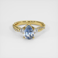 1.76 Ct. Bi Color Sapphire Ring, 14K Yellow Gold 1