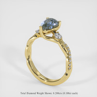 1.76 Ct. Bi Color Sapphire Ring, 14K Yellow Gold 2