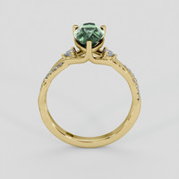 1.77 Ct. Green Sapphire Ring, 14K Yellow Gold 3