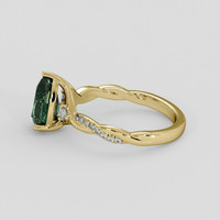 1.77 Ct. Green Sapphire Ring, 14K Yellow Gold 4
