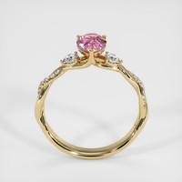 0.83 Ct. Pink Sapphire Ring, 14K Yellow Gold 3