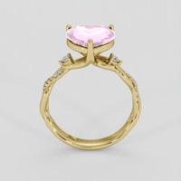 3.13 Ct. Pink Sapphire Ring, 14K Yellow Gold 3