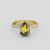 3.01 Ct. Bi Color / Parti Sapphire Ring, 14K Yellow Gold 1