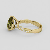 3.01 Ct. Bi Color / Parti Sapphire Ring, 14K Yellow Gold 4