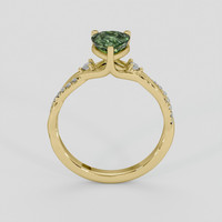 1.57 Ct. Yellowish Green Sapphire Ring, 14K Yellow Gold 3