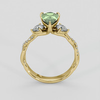 1.58 Ct. Green Sapphire Ring, 14K Yellow Gold 3