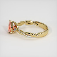 1.09 Ct. Padparadscha Sapphire Ring, 14K Yellow Gold 4