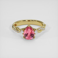 1.54 Ct. Padparadscha Sapphire Ring, 14K Yellow Gold 1