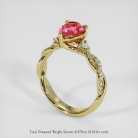 1.54 Ct. Padparadscha Sapphire Ring, 14K Yellow Gold 2