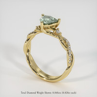 0.87 Ct. Sapphire Ring, 14K Yellow Gold 2