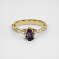 0.66 Ct. Purple Sapphire Ring, 14K Yellow Gold 1