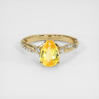 1.58 Ct. Yellow Sapphire Ring, 14K Yellow Gold 1