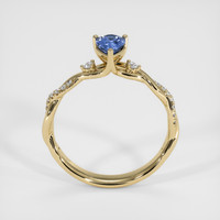 0.56 Ct. Blue Sapphire Ring, 18K Yellow Gold 3
