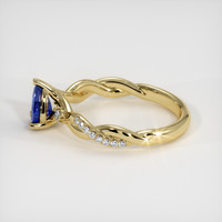 0.74 Ct. Sapphire Ring, 18K Yellow Gold 4