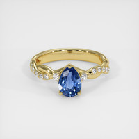 1.25 Ct. Sapphire Ring, 18K Yellow Gold 1